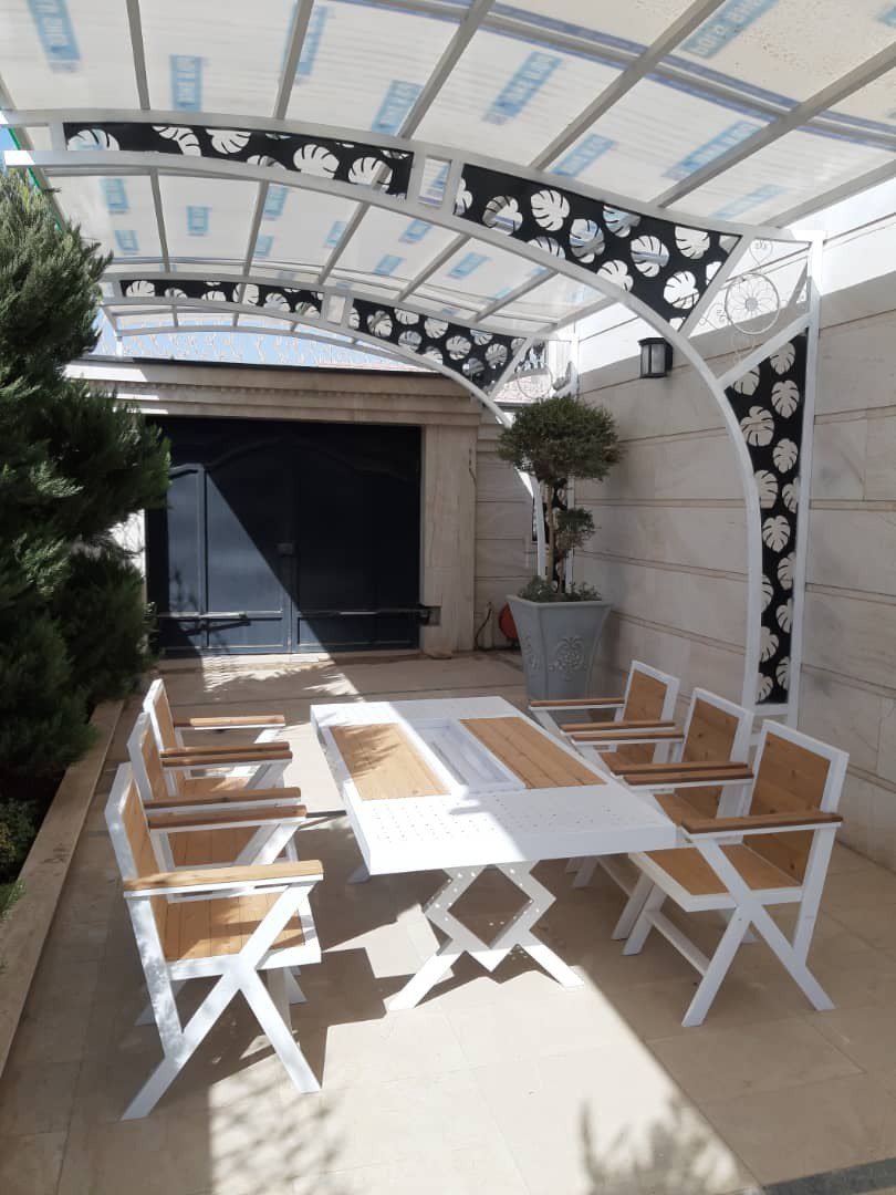 ست میز آتشدان ۲×۱ متر و صندلی مدل سترکه جنس عالی و دوام بالا