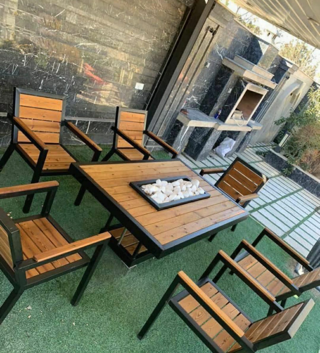 ست صندعی میز آتشدان